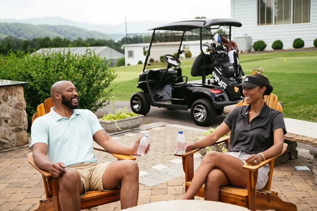 The Rookie All Electric Golf Cart zips around the golf course