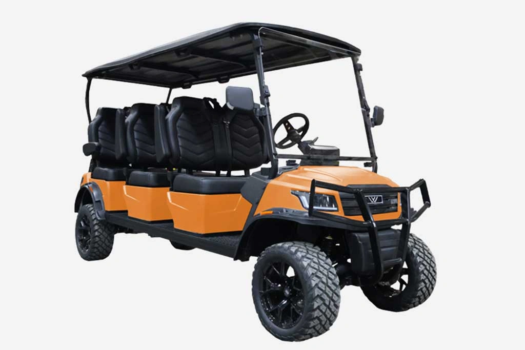 White W5 XL Electric Golf Cart Front View